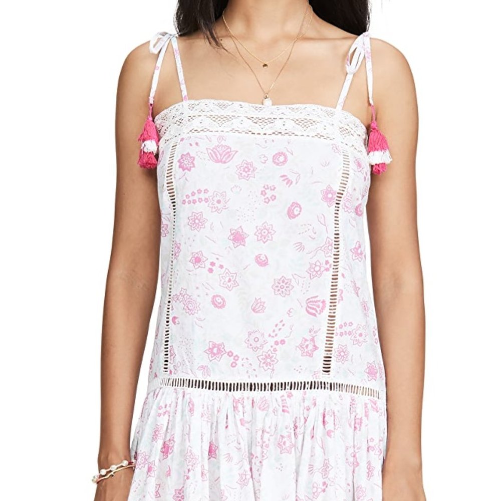 🍰PLACE NATIONALE - Floral Print Tie Strap Dress